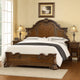 Leova Queen Bed | Bombay Headboard | Molding & Corbels | Dark Brown BM342486