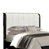Osko King Bed | Vertical Channeled White Upholstered Headboard | Black BM342489