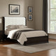 Osko King Bed | Vertical Channeled White Upholstered Headboard | Black BM342489