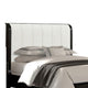 Osko Queen Bed | Vertical Channeled White Upholstered Headboard | Black BM342490