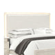Loji King Bed | Upholstered Headboard w LED | Weathered Gray Wood BM342491