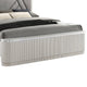 Vino King Bed | Gray Chevron Satin Fabric Upholstered | Solid Wood BM342506