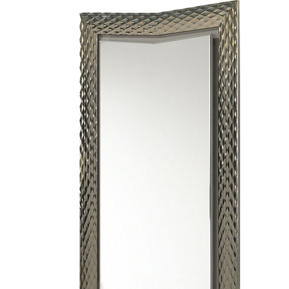 Vino 3pc Vanity Dressing Table Set w Stool | Gray | Satin Fabric | Rubberwood