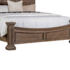 Reven King Bed | Weathered Oak | Solid Wood | Intricate Carved Details BM342519