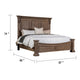 Reven King Bed | Weathered Oak | Solid Wood | Intricate Carved Details BM342519