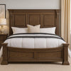 Reven King Bed | Weathered Oak | Solid Wood | Intricate Carved Details