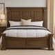 Reven King Bed | Weathered Oak | Solid Wood | Intricate Carved Details