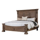 Reven Queen Bed | Weathered Oak Solid Wood | Intricate Carved Details BM342520