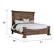 Reven Queen Bed | Weathered Oak Solid Wood | Intricate Carved Details BM342520