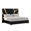 Goldie King Size Bed | Gold and Black Contemporary Bed