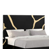 Goldie Queen Size Bed | Gold and Black Contemporary Bed | Solid Wood BM342526