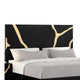 Goldie Queen Size Bed | Gold and Black Contemporary Bed | Solid Wood BM342526