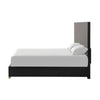 Goldie Queen Size Panel Bed | Black & Gold Pine Wood | Contemporary BM342527