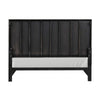 Goldie Queen Size Panel Bed | Black & Gold Pine Wood | Contemporary BM342527