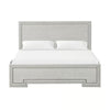 Basil King Size Bed | Rustic White Solid Wood | Transitional Panel Design BM342528