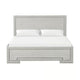 Basil King Size Bed | Rustic White Solid Wood | Transitional Panel Design BM342528