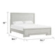Basil King Size Bed | Rustic White Solid Wood | Transitional Panel Design BM342528