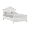 Calpan Full Storage Bed | White Upholstery | Solid Wood | Tufted Design