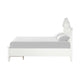 Calpan Full Storage Bed | White Upholstery | Solid Wood | Tufted Design BM342529