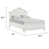 Calpan Full Storage Bed | White Upholstery | Solid Wood | Tufted Design BM342529