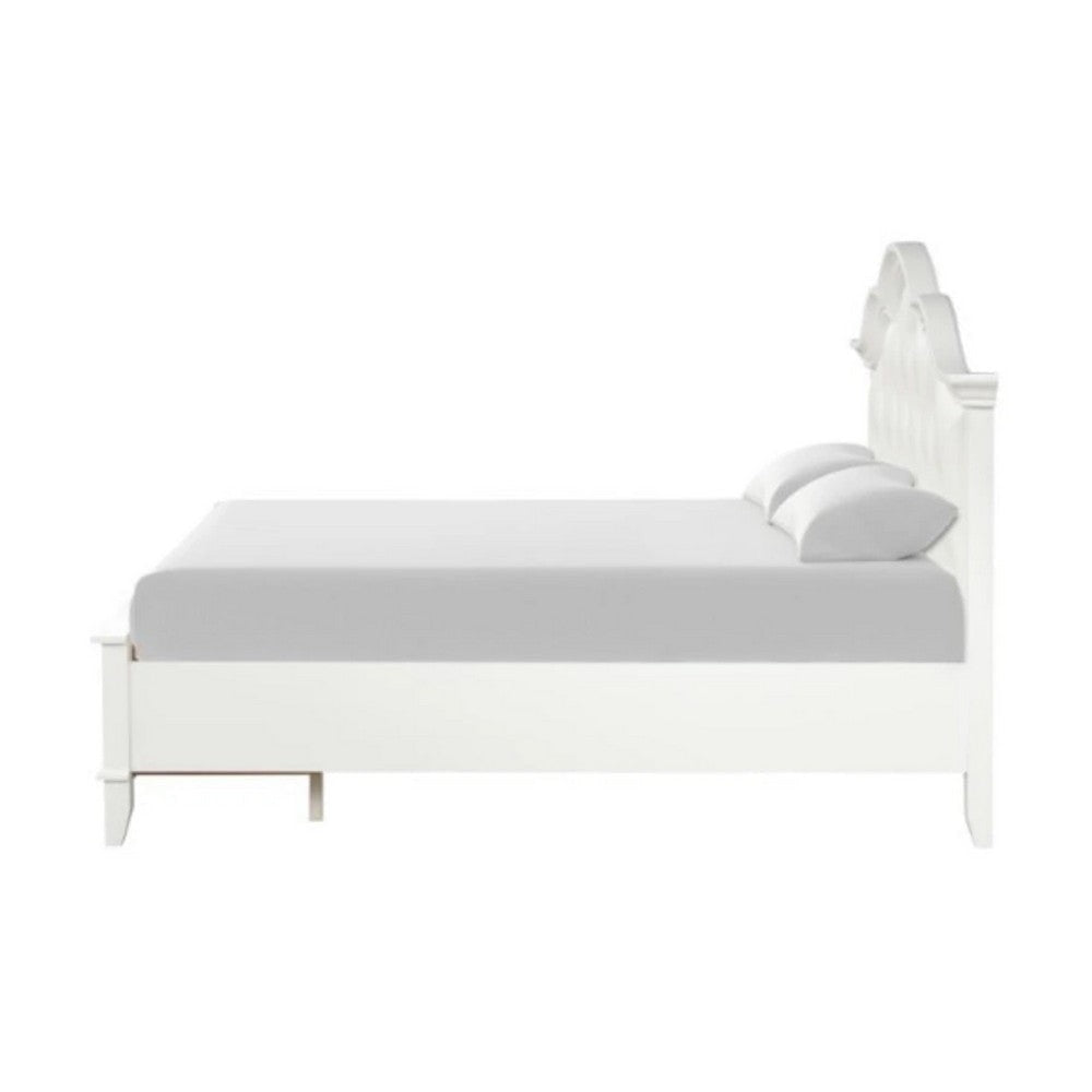 Calpan Twin Storage Bed | White Upholstery | Solid Wood | Tufted Design BM342530