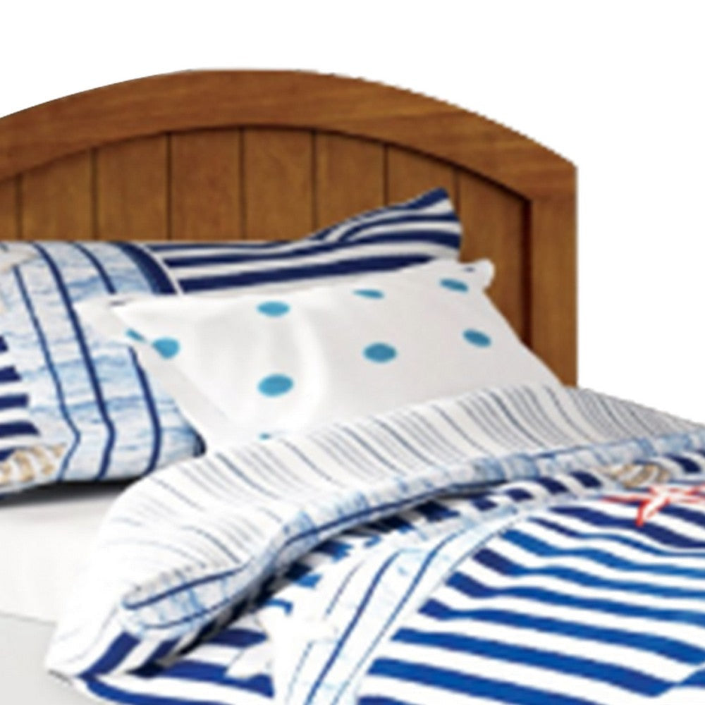 Evon Twin Captain Bed w Trundle | White | Oak Brown | Nautical Coastal Theme BM342532