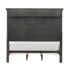 Huder King Bed | Dark Walnut Brown Solid Pine Wood | Classic Panel Molded