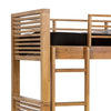 Dilu Twin over Twin Bunk Bed | Light Oak Brown Hardwood | Reversible Ladder BM342535