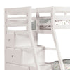 Ellon Twin over Full Bunk Bed | White Solid Wood | Storage Drawers BM342538