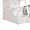 Ellon Twin over Full Bunk Bed | White Solid Wood | Storage Drawers BM342538