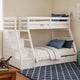 Ellon Twin over Full Bunk Bed | White Solid Wood | Storage Drawers