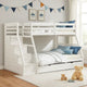 Ellon Twin over Full Bunk Bed | Trundle | White Wood | Storage Drawers