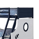 Nexo Twin Over Full Bunk Bed | Blue | White |Nautical Coastal Theme BM342541