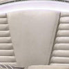 Sam King Bed w LED Lights | Storage | White Tufted Faux Leather
