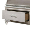 Sam Queen Bed w LED Lights | Storage | White Tufted Faux Leather BM342544