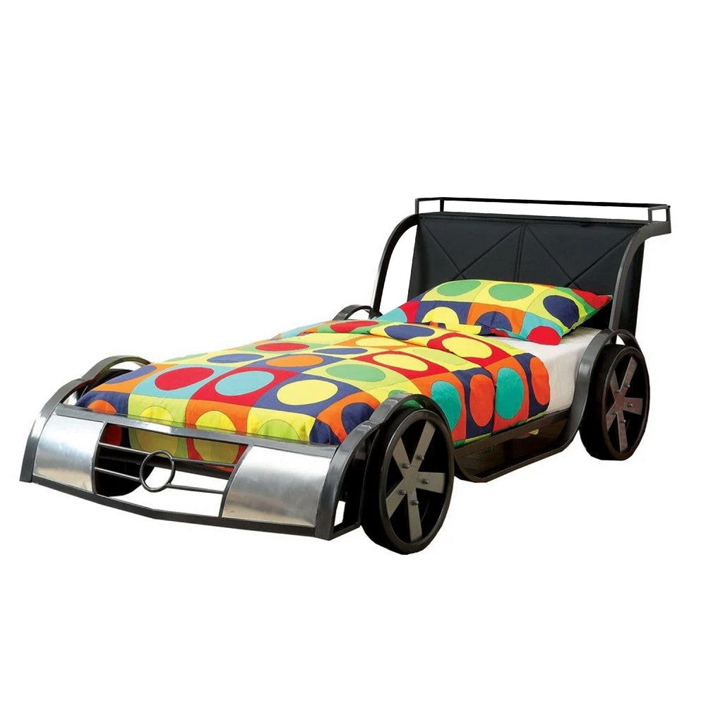 Gatsy GT Race Car Kids Full Bed with Headboard Shelf