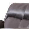 Josy Manual Recliner Loveseat w Console | Dark Gray Faux Leather | 77’’ BM342549