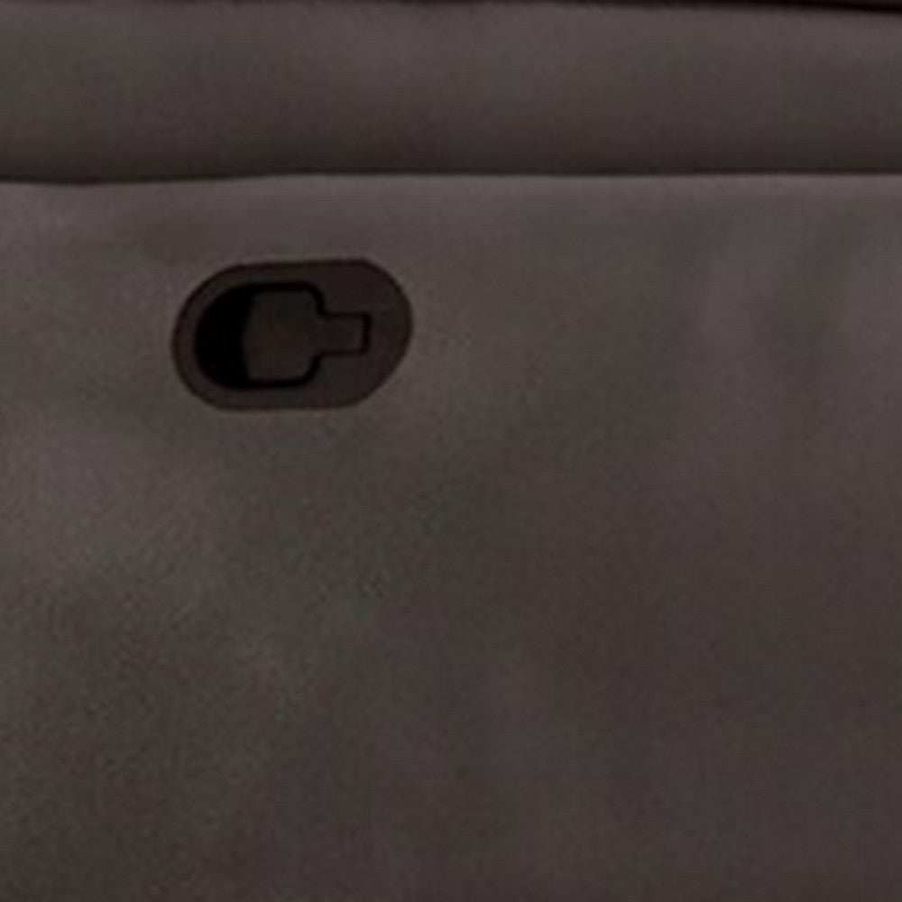 Josy Manual Recliner Loveseat w Console | Dark Gray Faux Leather | 77’’ BM342549