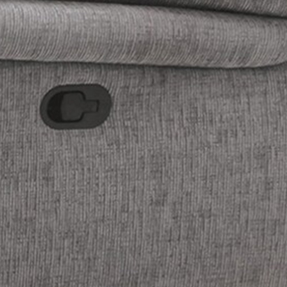 Josy Manual Recliner Loveseat w Console | Light Gray Fabric | 77’’ BM342551