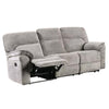 Josy Manual Recliner Sofa | Pillow Top Arms | Light Gray Fabric | 88"
