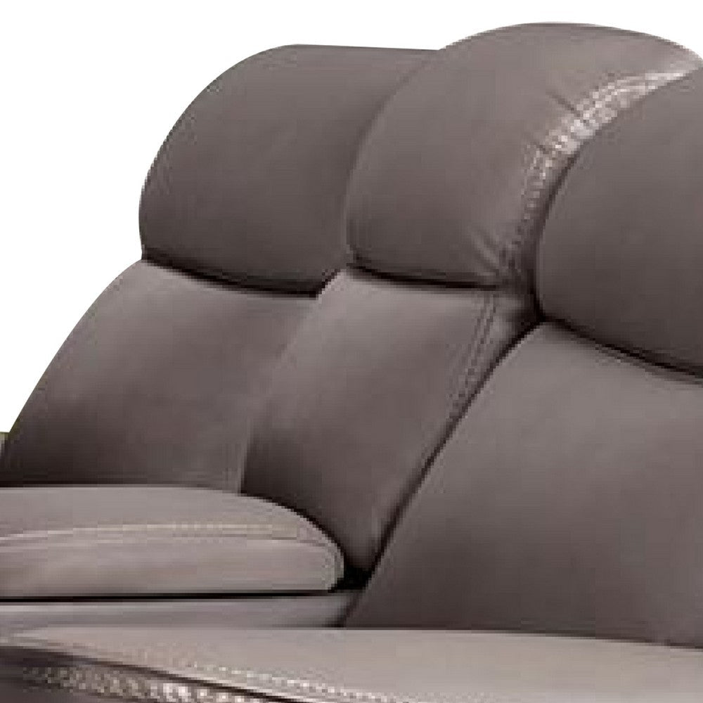 Akto Power Recliner Loveseat | Zero Gravity | Gray Faux Leather | 81’’ BM342553