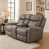 Akto Power Recliner Loveseat | Zero Gravity | Gray Faux Leather | 81"
