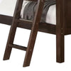 Zedy Full over Full Bunk Bed | Guardrails & Ladder | Walnut Brown BM342554