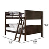 Zedy Full over Full Bunk Bed | Guardrails & Ladder | Walnut Brown BM342554