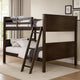 Zedy Full over Full Bunk Bed | Guardrails & Ladder | Walnut Brown BM342554