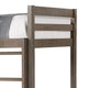 Cally Twin Loft Bed w Workstation Storage & Guardrails | Gray