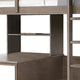 Cally Twin Loft Bed w Workstation Storage & Guardrails | Gray