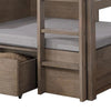 Cally Twin Loft Bed w Workstation Storage & Guardrails | Gray