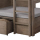 Cally Twin Loft Bed w Workstation Storage & Guardrails | Gray