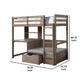 Cally Twin Loft Bed w Workstation Storage & Guardrails | Gray BM342555